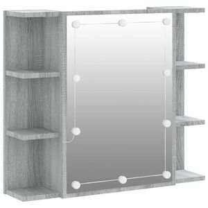 vidaXL Έ&pi;&iota;&pi;&lambda;&omicron; &Kappa;&alpha;&theta;&rho;έ&pi;&tau;&eta; &mu;&epsilon; LED &Gamma;&kappa;&rho;&iota; Sonoma 70x16,5x60 &epsilon;&kappa;.