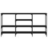 vidaXL Τραπέζι Κονσόλα Μαύρο 160 x 29 x 80 εκ. Επεξεργασμένο Ξύλο