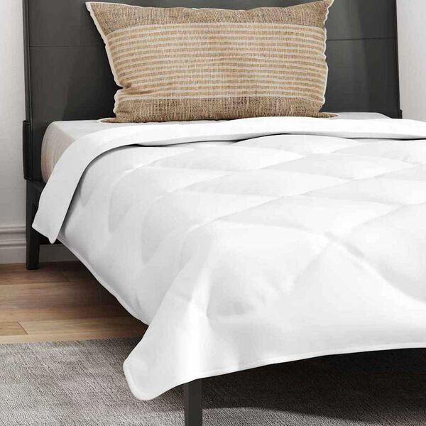 vidaXL Πάπλωμα με μαξιλάρι Λευκό 140 x 200 cm Μικροΐνες