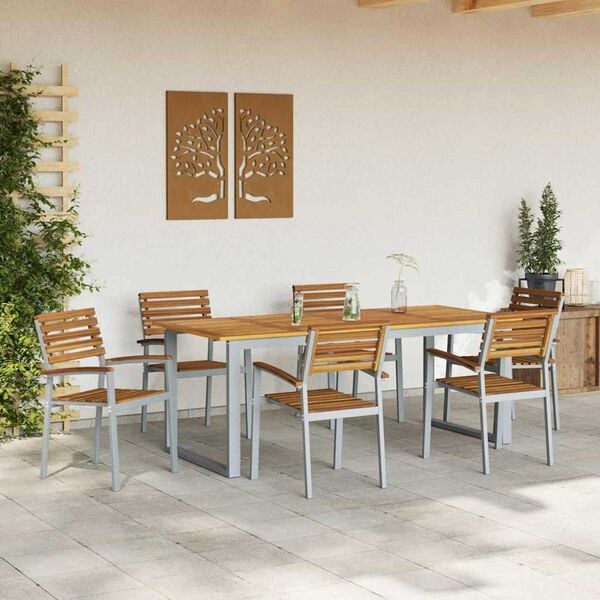 vidaXL Καρέκλα Κήπου 8 pcs Καφέ 56 x 57 x 87εκ. Μασίφ ξύλο ακακίας