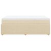 vidaXL Κρεβάτι Boxspring με Στρώμα Κρεμ 120x200 εκ. Υφασμάτινο