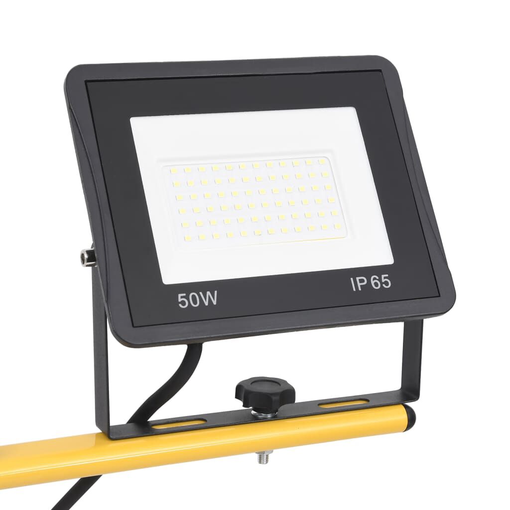 vidaXL Προβολέας LED με Τρίποδο Ψυχρό Λευκό 2 x 50 W