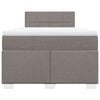 vidaXL Κρεβάτι Boxspring με Στρώμα Taupe 120x200 εκ. Υφασμάτινο