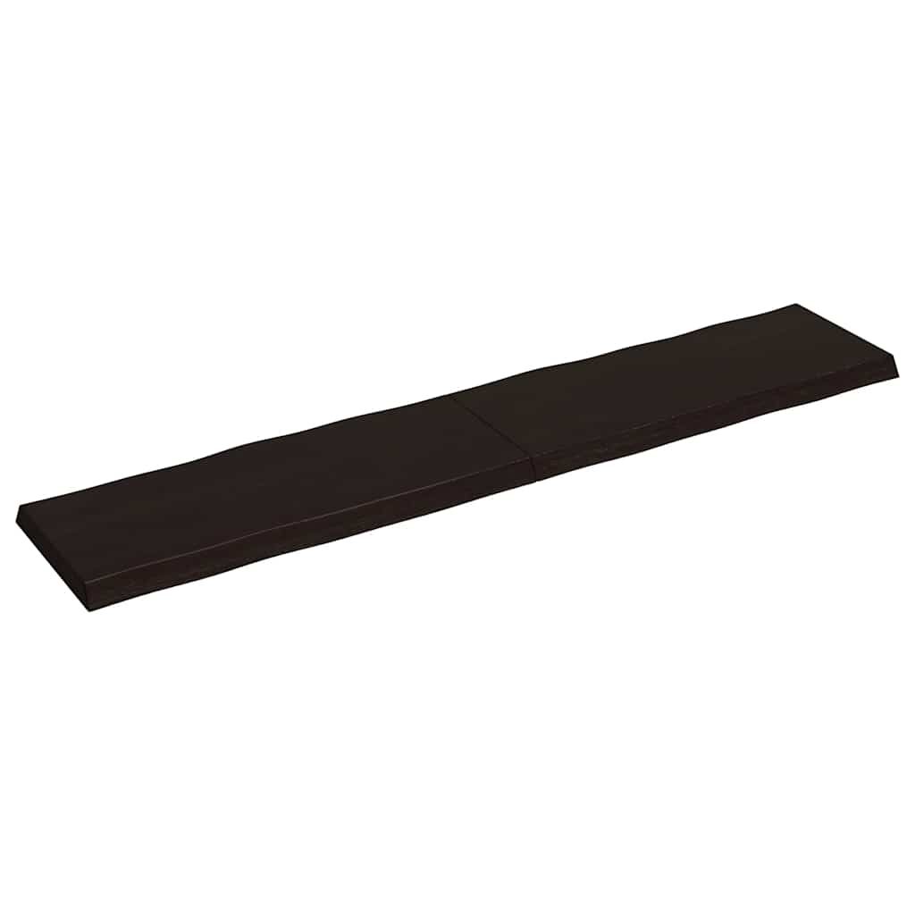 vidaXL Επιφ Τραπεζιού Αν Καφέ 200x40x(2-6)εκ.Ακατέργ. Μασίφ Ξύλο Δρυός
