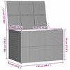 vidaXL Μπαούλο Εξωτερικού Χώρου Μαύρο 150x100x100 εκ. Συνθετικό Ρατάν