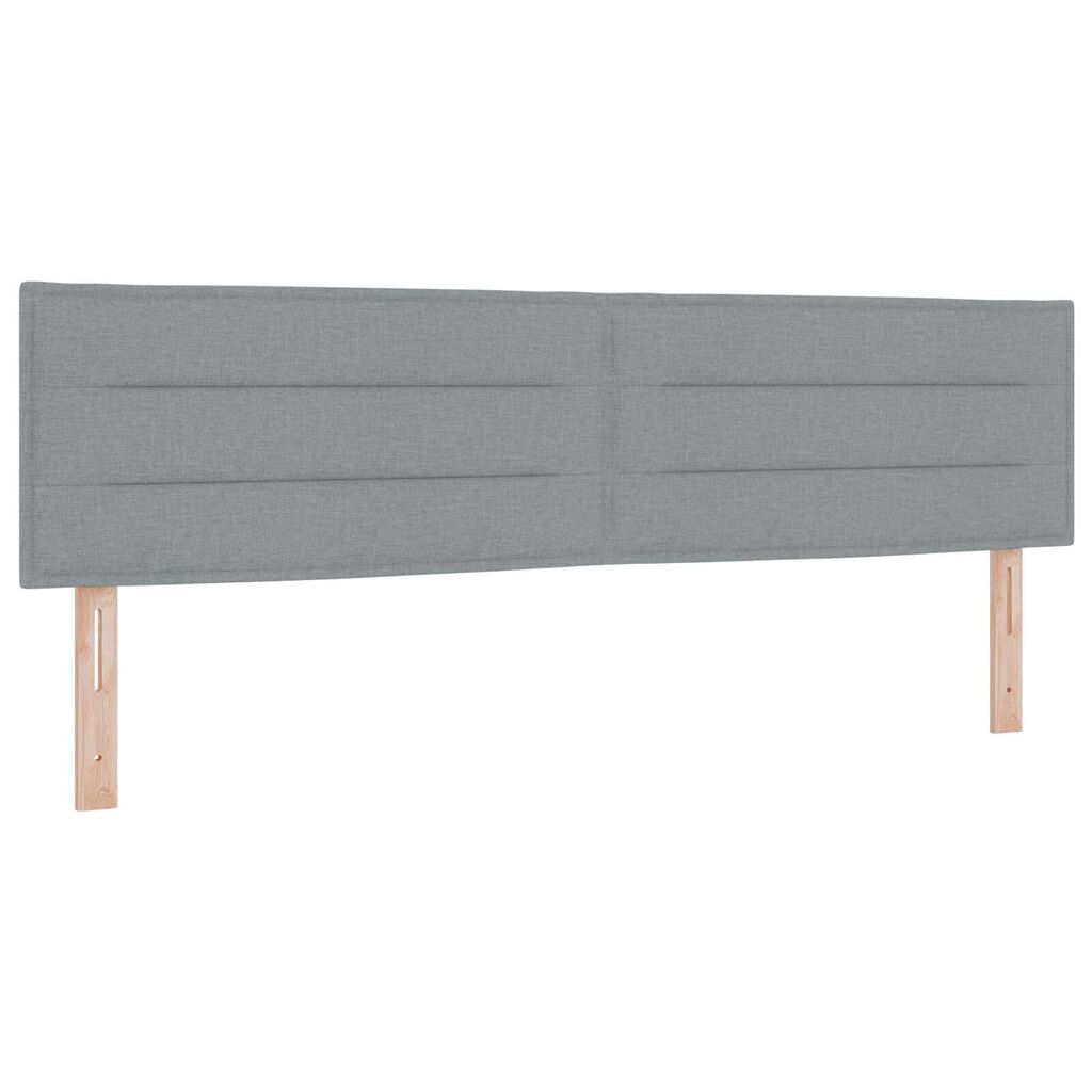 Κρεβάτι Box Spring VidaXL με Στρώμα σε Ανοιχτό Γκρι 180x200 εκ. Ύφασμα