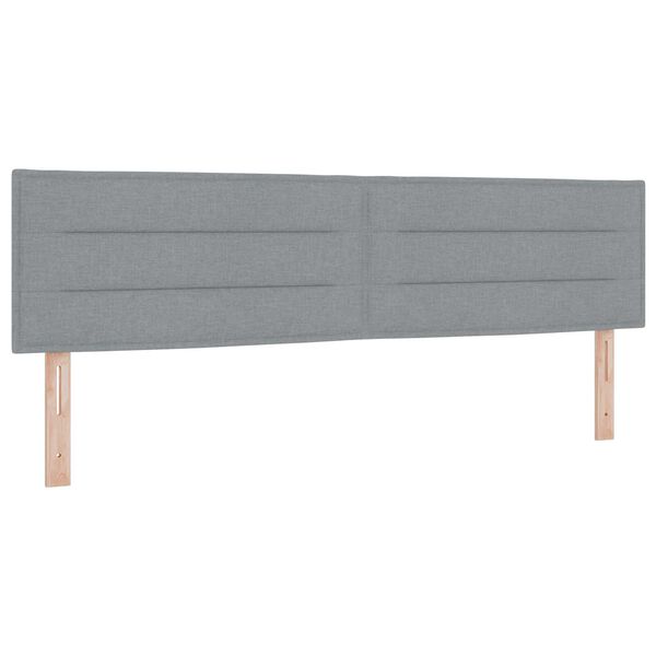 Κρεβάτι Box Spring VidaXL με Στρώμα σε Ανοιχτό Γκρι 180x200 εκ. Ύφασμα