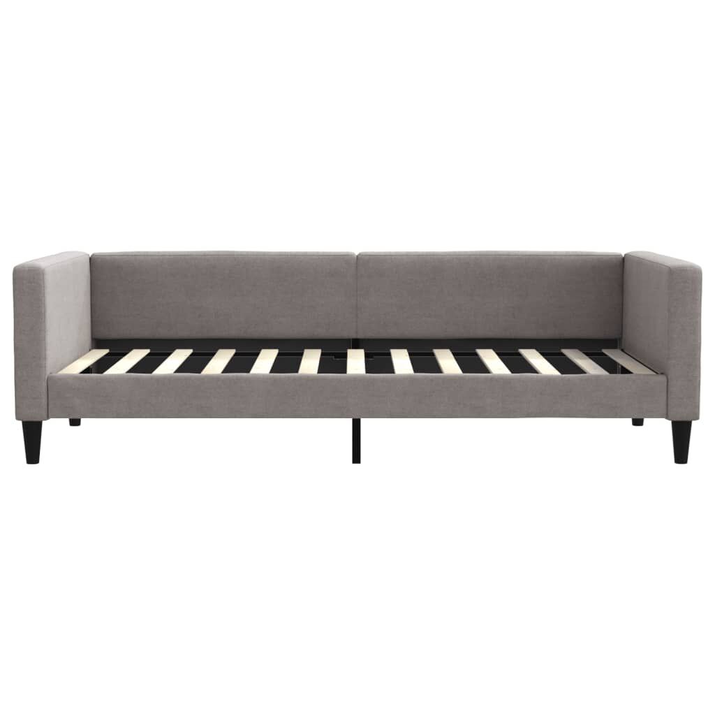 vidaXL Καναπές Κρεβάτι Συρόμενος Taupe 90x200 εκ. Ύφασμα & Συρτάρια