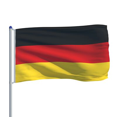 vidaXL Σημαία Γερμανίας 6 μ. με Ιστό Αλουμινίου