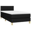 vidaXL &Kappa;&rho;&epsilon;&beta;ά&tau;&iota; Boxspring &mu;&epsilon; &Sigma;&tau;&rho;ώ&mu;&alpha; & LED &Mu;&alpha;ύ&rho;&omicron; 90x200 &epsilon;&kappa;. &Upsilon;&phi;&alpha;&sigma;&mu;ά&tau;&iota;&nu;&omicron;
