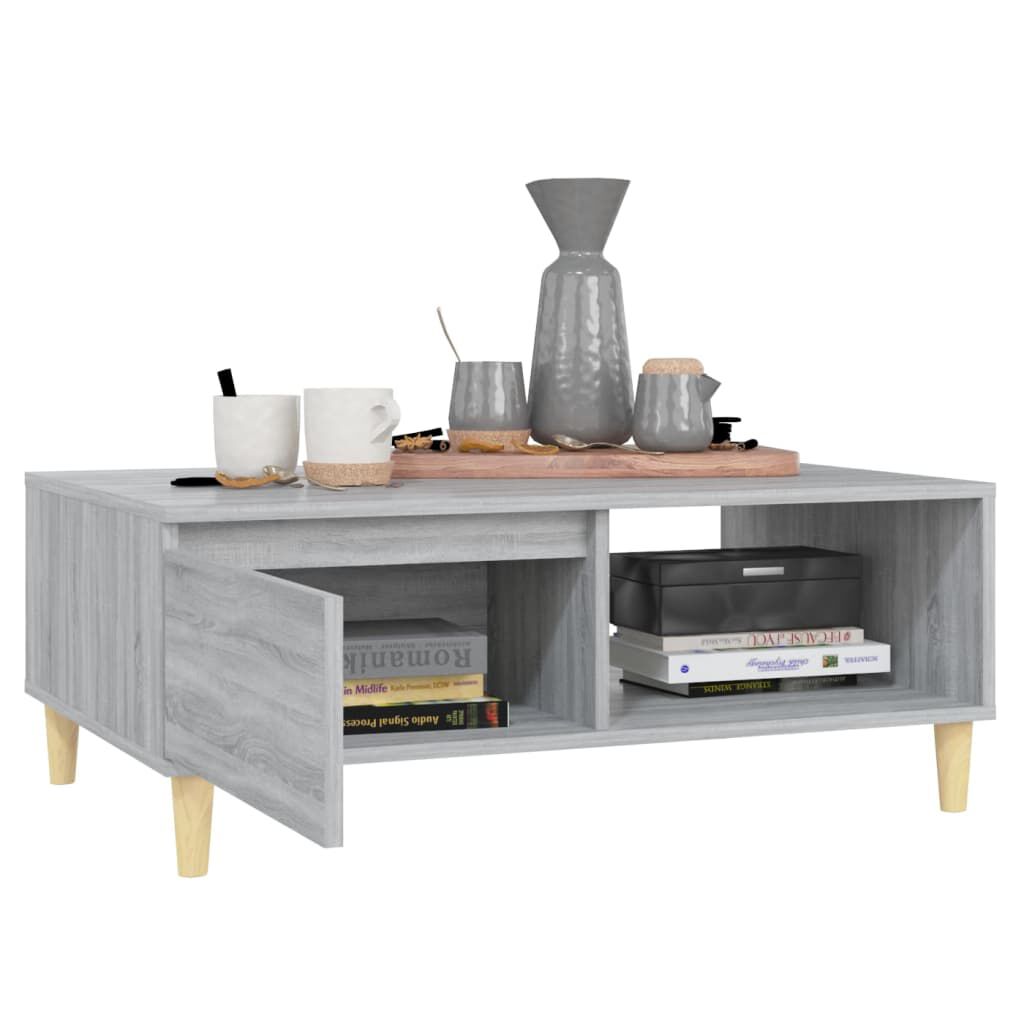 vidaXL Τραπεζάκι Σαλονιού Γκρι Sonoma 90x60x35 εκ. Επεξεργασμένο Ξύλο