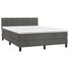 vidaXL &Kappa;&rho;&epsilon;&beta;ά&tau;&iota; Boxspring &mu;&epsilon; &Sigma;&tau;&rho;ώ&mu;&alpha; & LED &Sigma;&kappa;. &Gamma;&kappa;&rho;&iota; 140x200&epsilon;&kappa;. &Beta;&epsilon;&lambda;&omicron;ύ&delta;&iota;&nu;&omicron;