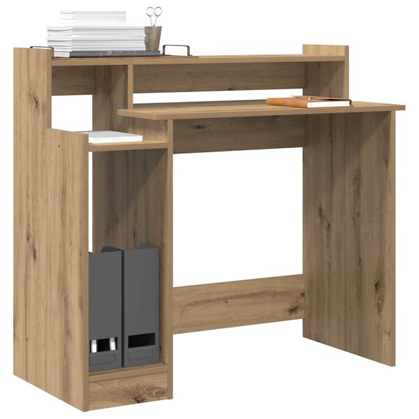 vidaXL Γραφείο artisan δρυς 97 x 45 x 90 εκ. Επεξεργασμένο ξύλο