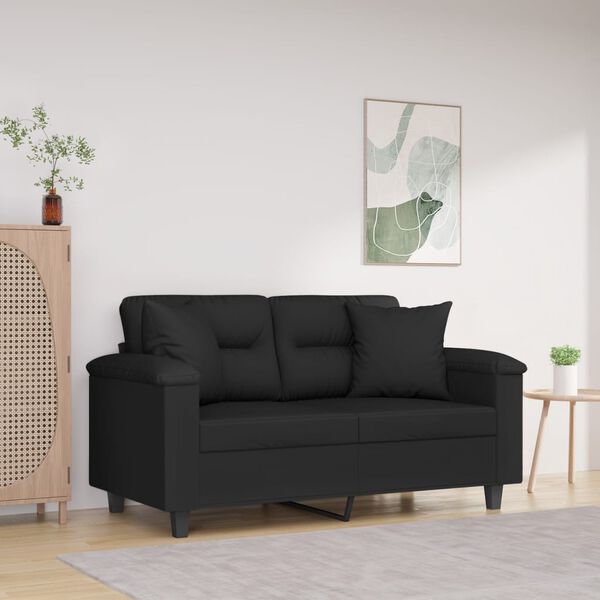 vidaXL Μαξιλάρια Διακοσμητικά 2 τεμ. Μαύρα 40x40ε. Ύφασμα Μικροϊνών