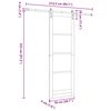 vidaXL Συρόμενη Πόρτα Άλλο ORKDAL Λευκό 78 x 232 cm