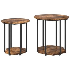 vidaXL &Sigma;&epsilon;&tau; &beta;&omicron;&eta;&theta;&eta;&tau;&iota;&kappa;ά &tau;&rho;&alpha;&pi;&epsilon;&zeta;ά&kappa;&iota;&alpha; 2 &tau;&mu;&chi;. &Kappa;&alpha;&phi;έ 50 x 50 x 50,5 cm