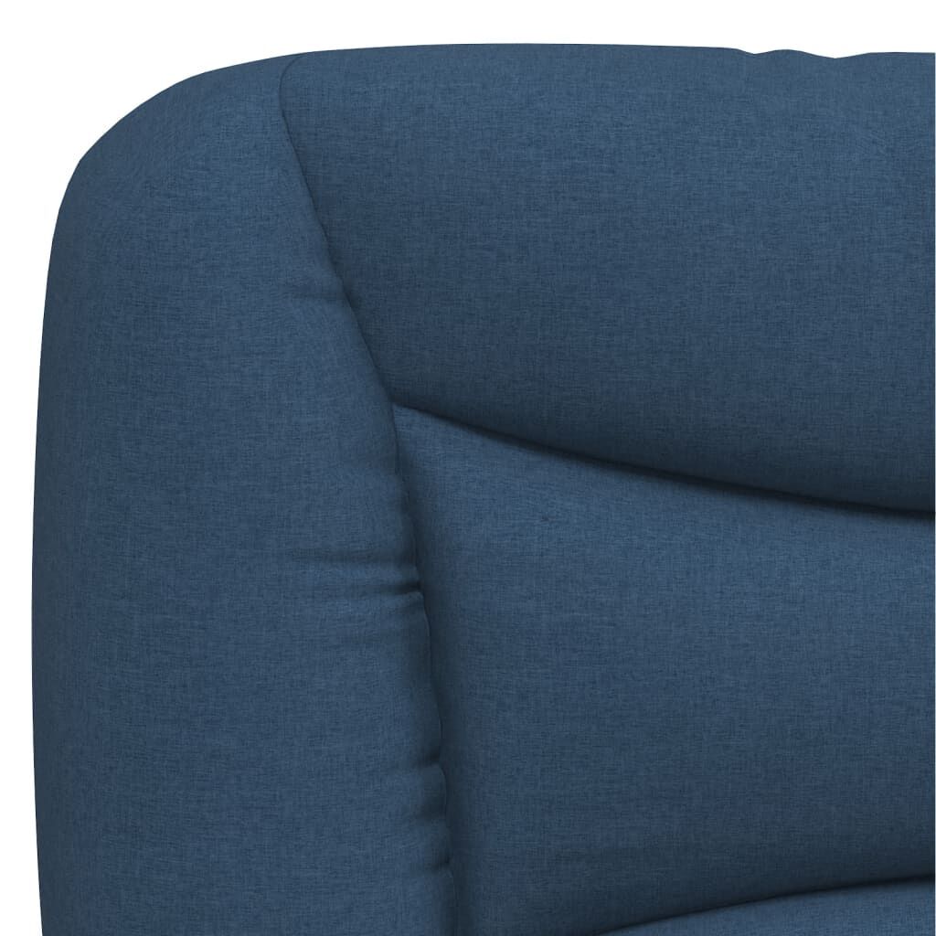 vidaXL Κρεβάτι με Στρώμα Μπλε 140x200 εκ. Υφασμάτινο