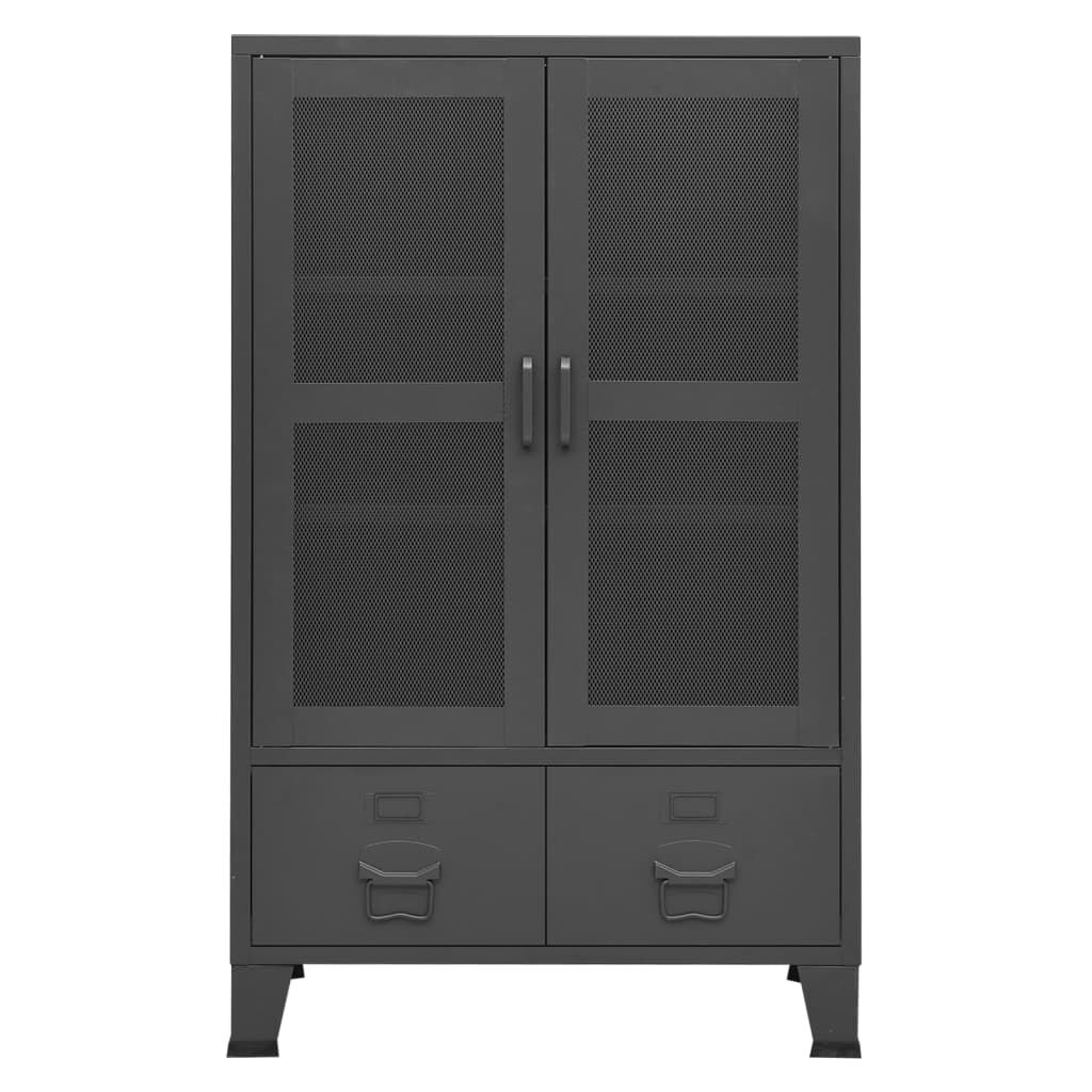 vidaXL Αρχειοθήκη Βιομηχανικού Στιλ Ανθρακί 70 x 40 x 115 εκ. Ατσάλινη