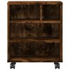vidaXL Βάση Εκτυπωτή με Ρόδες Καπνιστή Δρυς 41 x 32 x 48 εκ.