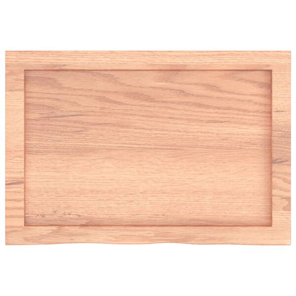vidaXL Ράφι Τοίχου Ανοιχτό Καφέ 60x40x(2-4)εκ. Επεξ. Μασίφ Ξύλο Δρυός