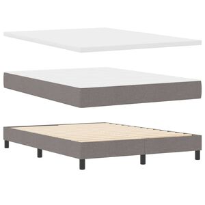 vidaXL Κρεβάτι box spring με στρώμα Taupe 140 x 190 cm ύφασμα