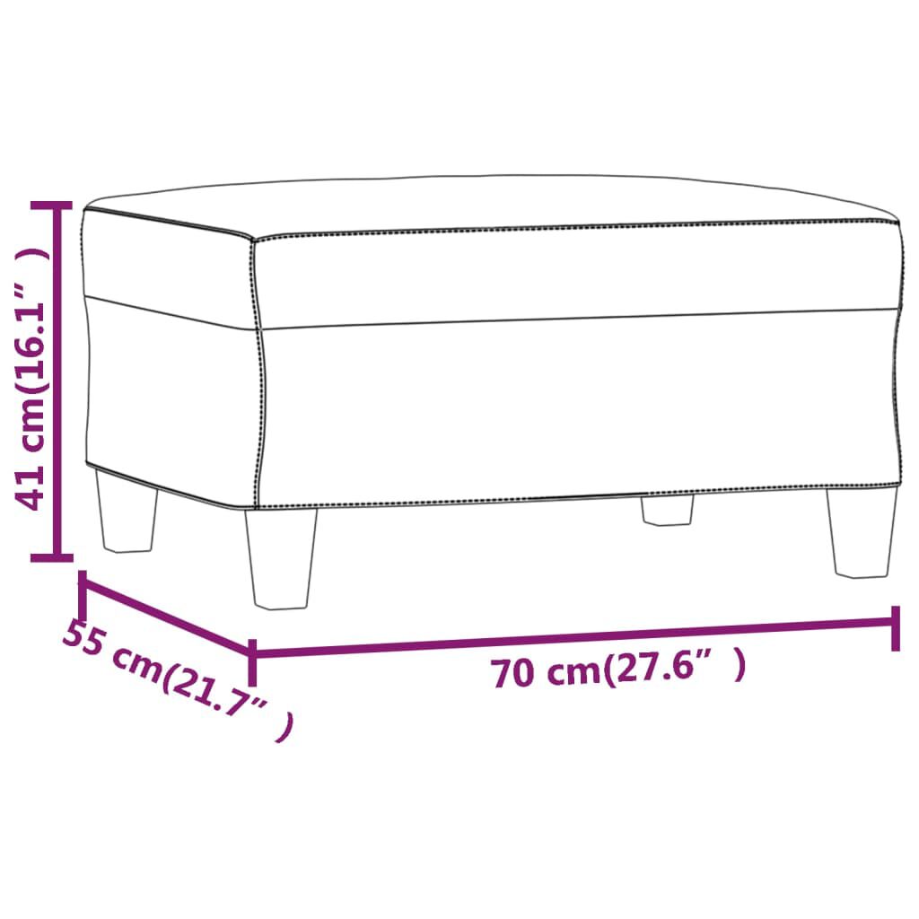 vidaXL Υποπόδιο Καφέ 70x55x41 εκ. από Συνθετικό Δέρμα