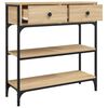 vidaXL Τραπέζι Κονσόλα Sonoma Δρυς 72,5x25x75 εκ. Επεξεργασμένο Ξύλο