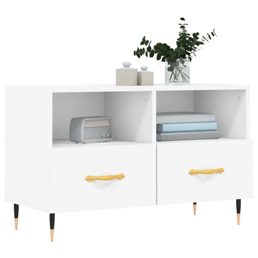 vidaXL Έπιπλο Τηλεόρασης Λευκό 80 x 36 x 50 εκ. από Επεξεργασμένο Ξύλο