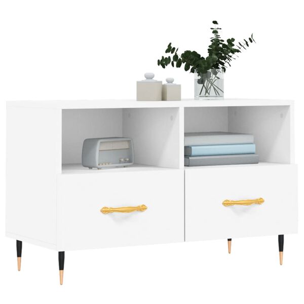 vidaXL Έπιπλο Τηλεόρασης Λευκό 80 x 36 x 50 εκ. από Επεξεργασμένο Ξύλο