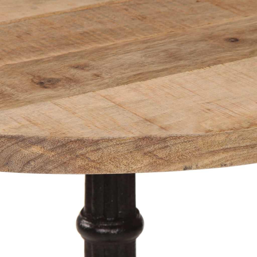vidaXL Τραπέζι Bistro Ø60 x 76 εκ. Ακατέργαστο Ξύλο Μάνγκο