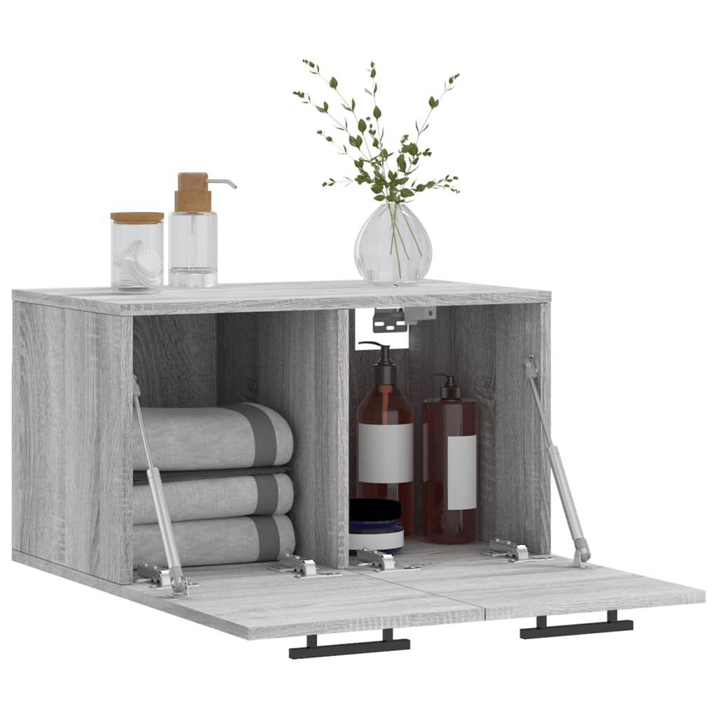 vidaXL Ντουλάπι Τοίχου Γκρι Sonoma 60x36,5x35 εκ. Επεξεργασμένο Ξύλο
