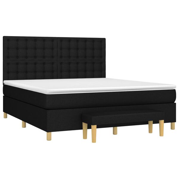 vidaXL &Kappa;&rho;&epsilon;&beta;ά&tau;&iota; Boxspring &mu;&epsilon; &Sigma;&tau;&rho;ώ&mu;&alpha; &Mu;&alpha;ύ&rho;&omicron; 160x200 &epsilon;&kappa;. &Upsilon;&phi;&alpha;&sigma;&mu;ά&tau;&iota;&nu;&omicron;