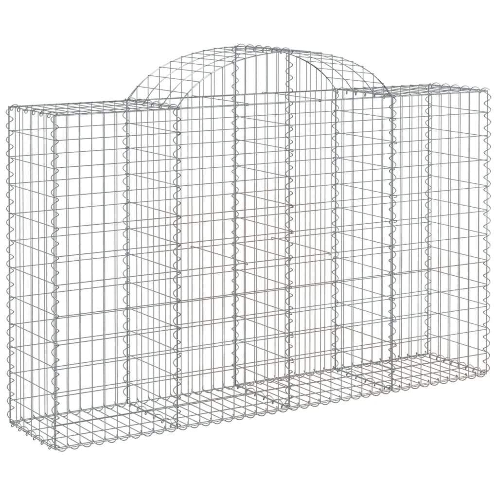 vidaXL Συρματοκιβώτια Τοξωτά 15 τεμ. 200x50x120/140 εκ. Γαλβαν. Ατσάλι