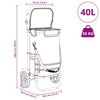 vidaXL Καρότσι Αγορών Μπλε 36.5 x 46.5 x 100.5 εκ Ύφασμα Oxford