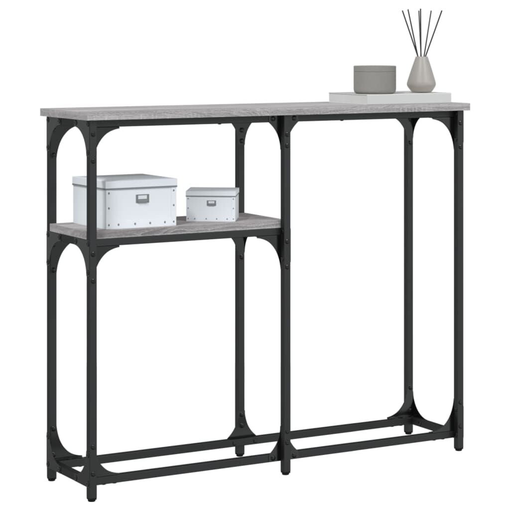 vidaXL Τραπέζι Κονσόλα Γκρι Sonoma 90x22,5x75 εκ. Επεξεργασμένο Ξύλο