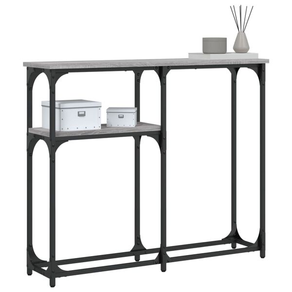 vidaXL Τραπέζι Κονσόλα Γκρι Sonoma 90x22,5x75 εκ. Επεξεργασμένο Ξύλο
