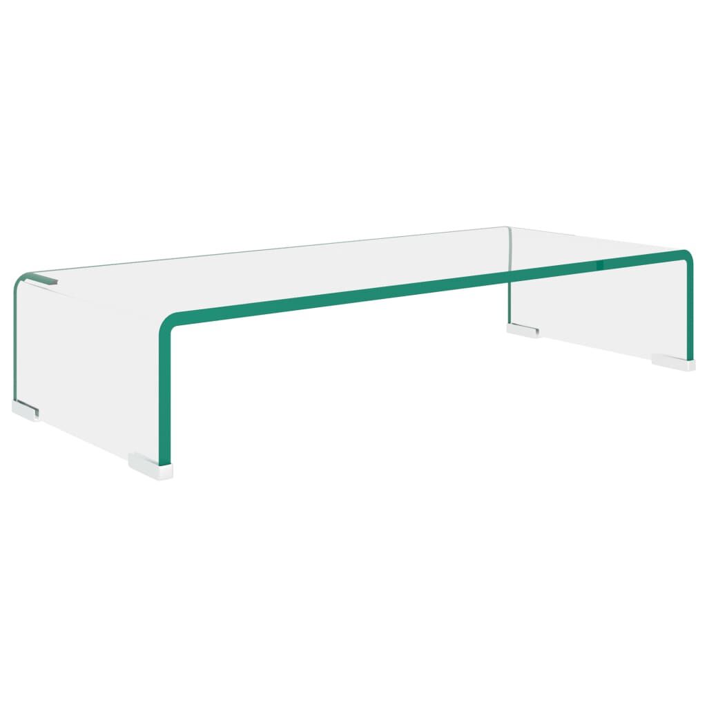 vidaXL Βάση Τηλεόρασης/Οθόνης Διάφανη 60 x 25 x 11 εκ. Γυάλινη