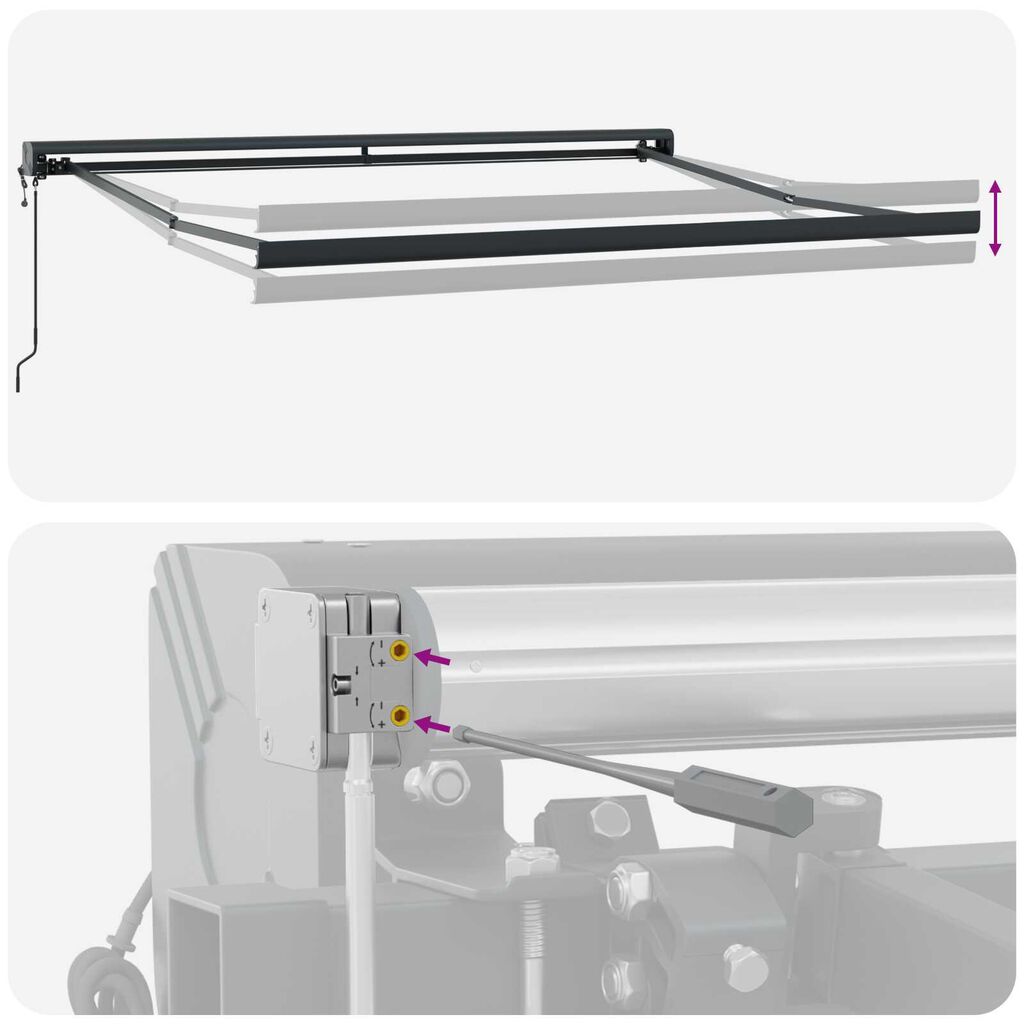 vidaXL Ανασυρόμενη Τέντα Πορτοκαλί και Καφέ 300x250 εκ.