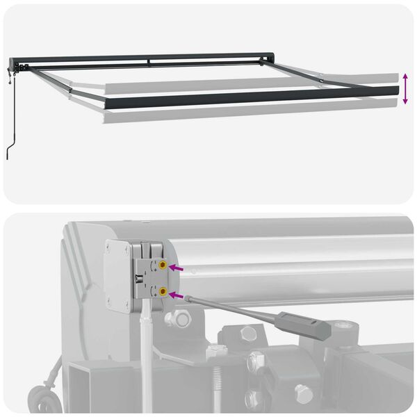 vidaXL Ανασυρόμενη Τέντα Πορτοκαλί και Καφέ 300x250 εκ.