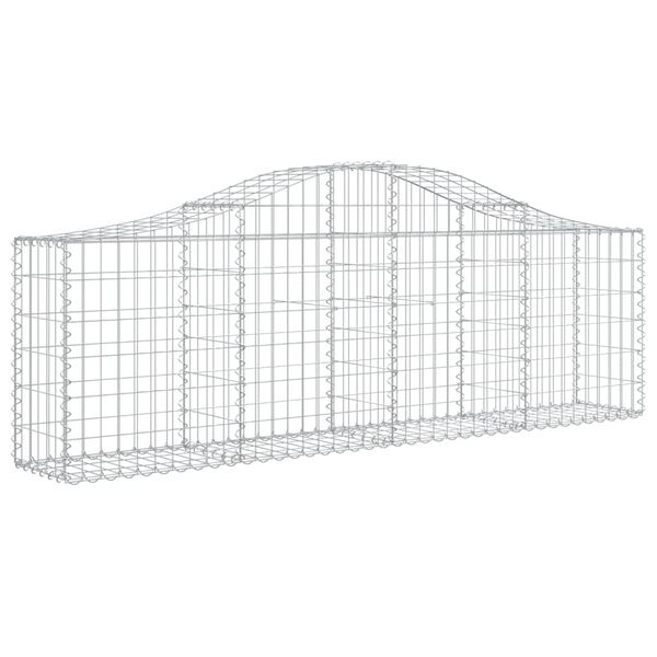 vidaXL Συρματοκιβώτια Τοξωτά 12 τεμ. 200x30x60/80 εκ. Γαλβαν. Ατσάλι