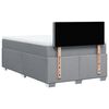 vidaXL Κρεβάτι Boxspring με Στρώμα Ανοιχτό Γκρι 120x200 εκ. Υφασμάτινο
