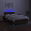 vidaXL &Kappa;&rho;&epsilon;&beta;ά&tau;&iota; Boxspring &mu;&epsilon; &Sigma;&tau;&rho;ώ&mu;&alpha; & LED &Sigma;&kappa;.&Kappa;&alpha;&phi;έ 120x190&epsilon;&kappa;. &Upsilon;&phi;&alpha;&sigma;&mu;ά&tau;&iota;&nu;&omicron;