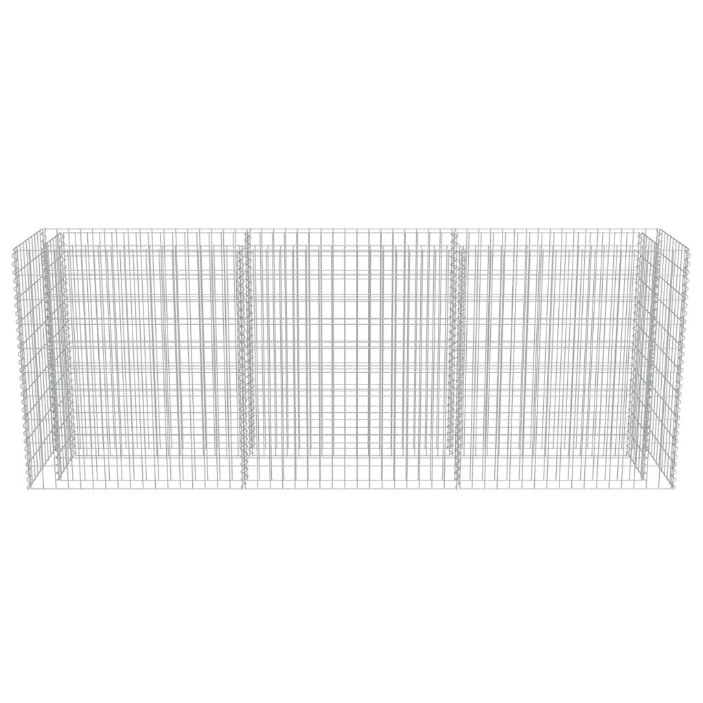vidaXL Συρματοκιβώτιο-Γλάστρα Υπερυψωμένη 270x50x100 εκ. Γαλβ. Χάλυβας