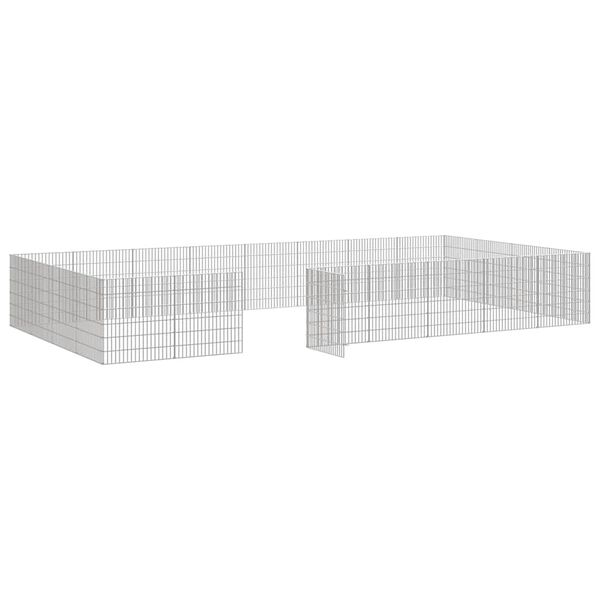vidaXL Περίφραξη Ζώων Ελεύθερης Βοσκής 24 Πάνελ 54x60 εκ. Γαλβ. Σίδερο
