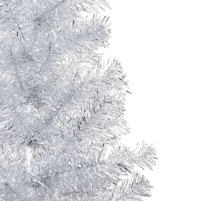 vidaXL Χριστουγεν Δέντρο Προφωτισμένο Τεχνητό Μπάλες Ασημί 180εκ PET
