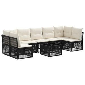 vidaXL &Sigma;&epsilon;&tau; &Kappa;&alpha;&nu;&alpha;&pi;έ &Kappa;ή&pi;&omicron;&upsilon; 8 pcs &Mu;&alpha;ύ&rho;&omicron; &sigma;&upsilon;&nu;&theta;&epsilon;&tau;&iota;&kappa;ό &rho;&alpha;&tau;ά&nu;