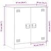 vidaXL Μπουφές Λευκός 67x39x73 εκ. από Ατσάλι