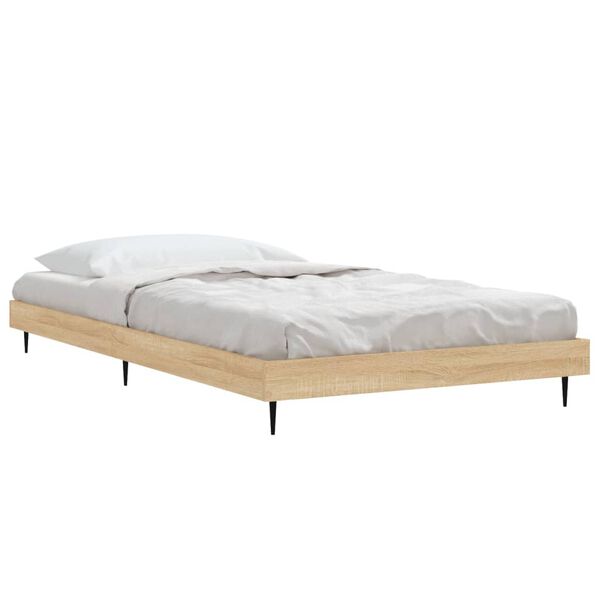 vidaXL Πλαίσιο Κρεβ. Χωρ. Στρώμα Sonoma Δρυς 90x200 εκ. Επεξ. Ξύλο