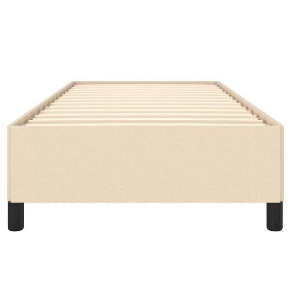 vidaXL Πλαίσιο κρεβατιού χωρίς στρώμα Κρέμα 80x200 cm Ύφασμα