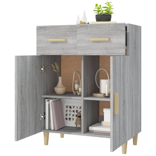 vidaXL Ντουλάπι Γκρι Sonoma 69,5 x 34 x 89 εκ. από Επεξεργασμένο Ξύλο